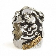 pandora silver and gold beads